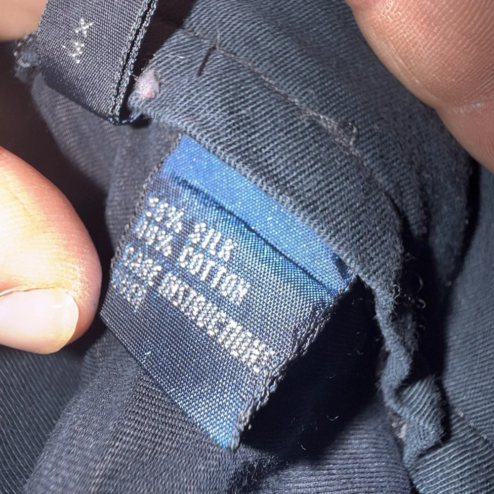 Polo Ralph Lauren Silk Cotton Navy Blue Chino Dress Pant‎ Mens 38x30